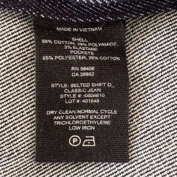 Theory Classic Jean Dark Denim Shift Mini Dress Sz 10 - Picture 11 of 16